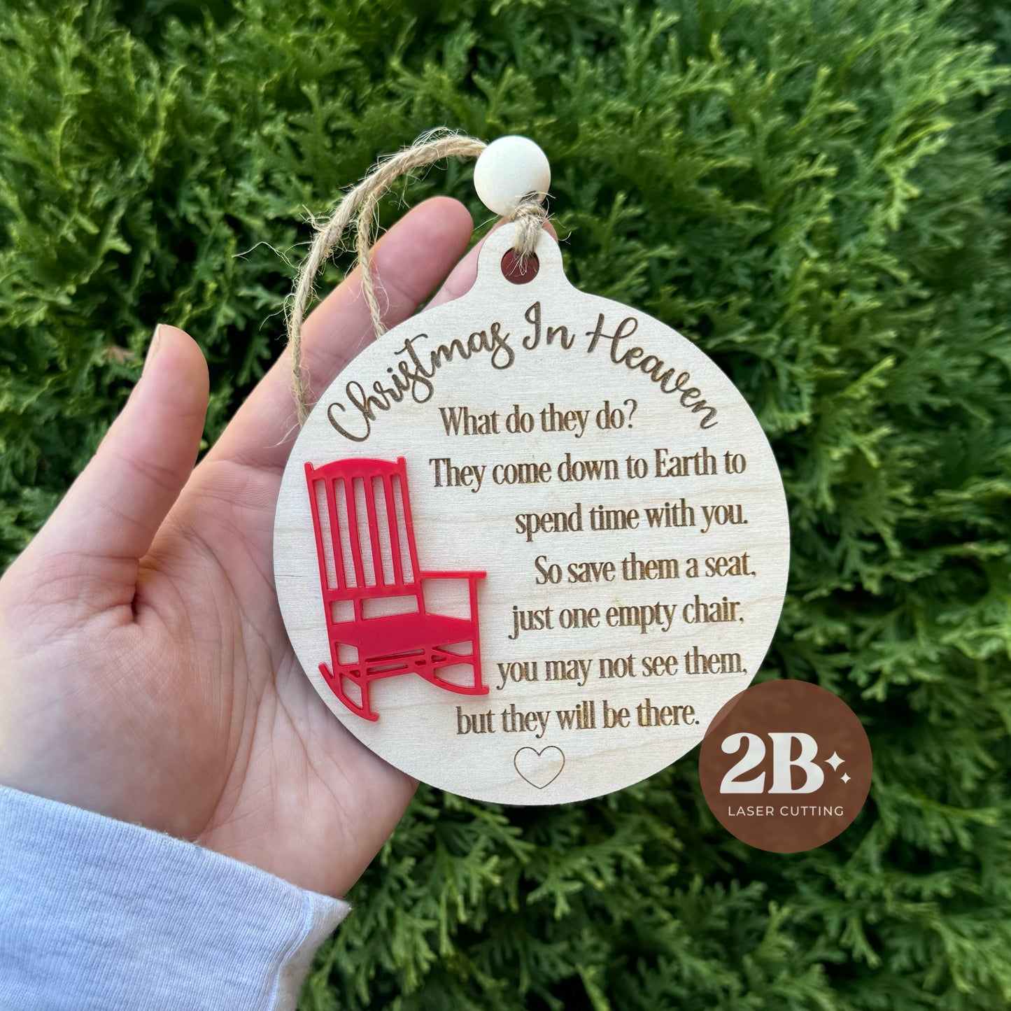 Christmas in Heaven || Wooden Ornament (ws)