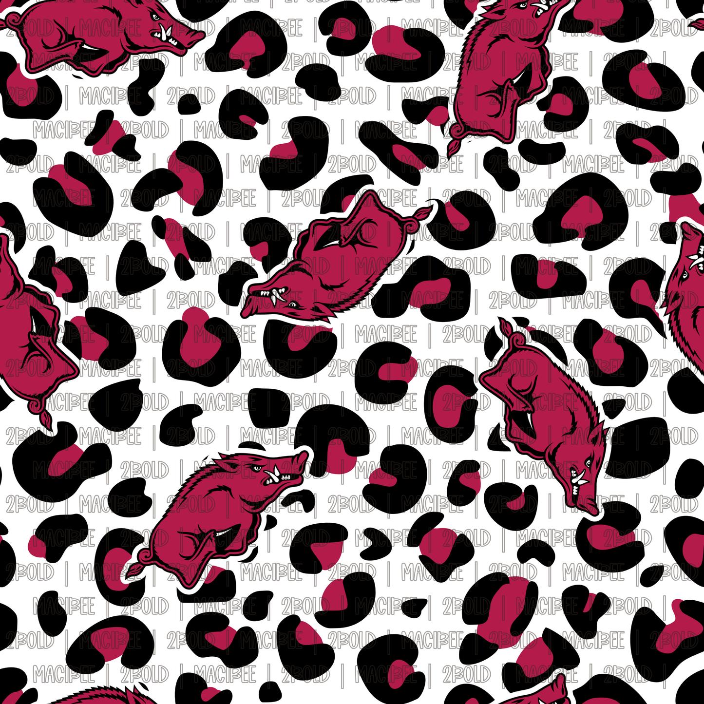 Razorbacks Leopard || Seamless File