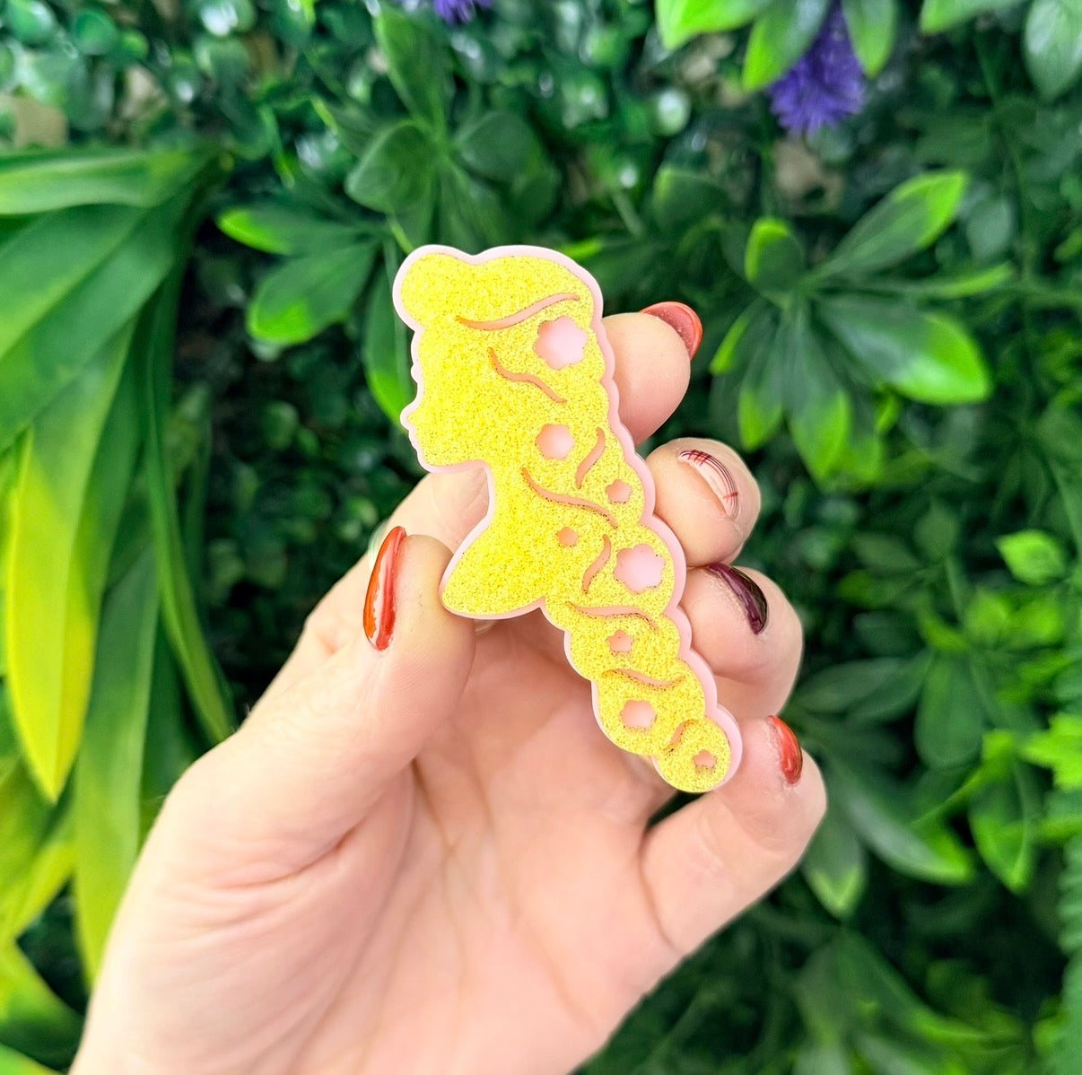 Rapunzel Silhouette || Hair Clip