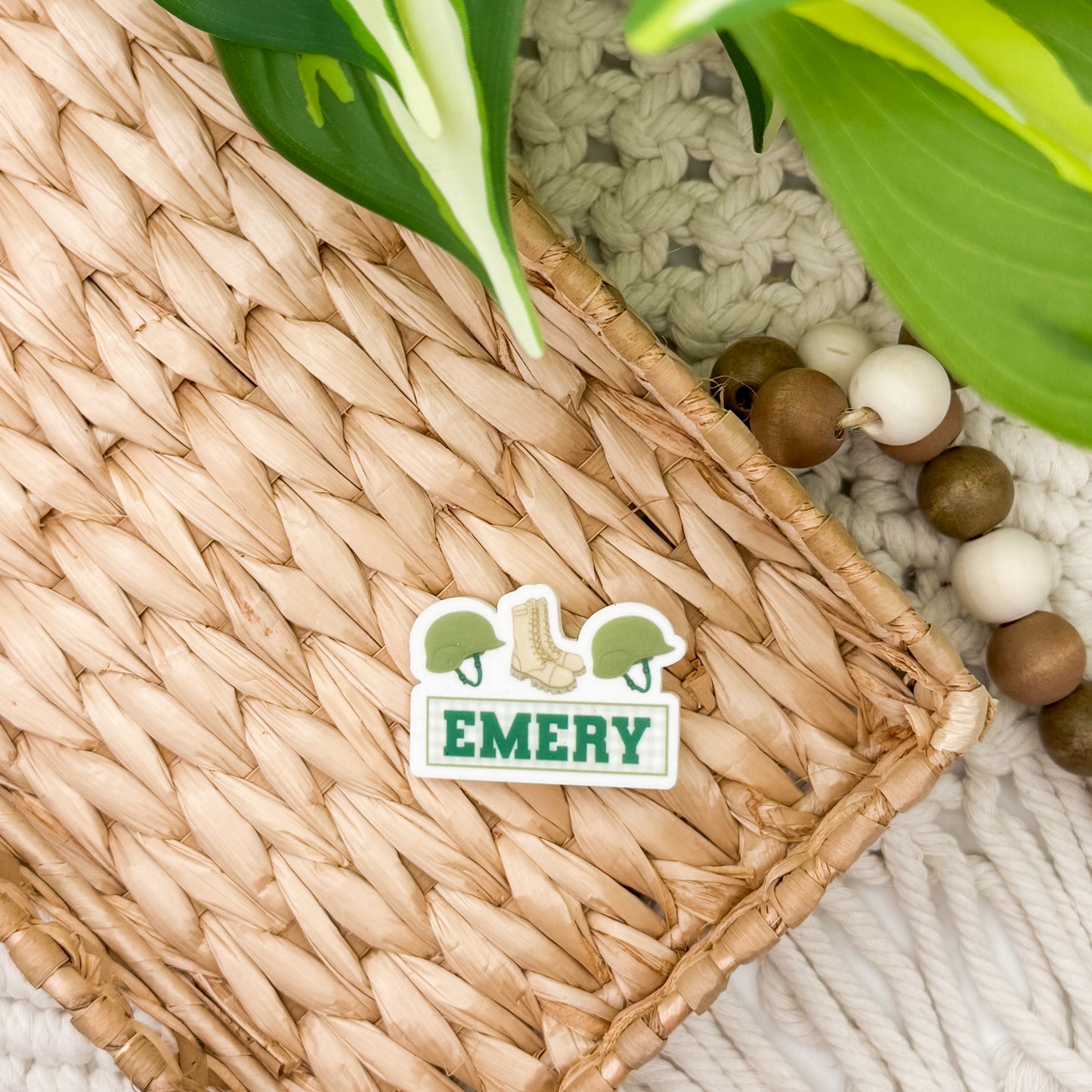 Personalized Military || Hair Clip