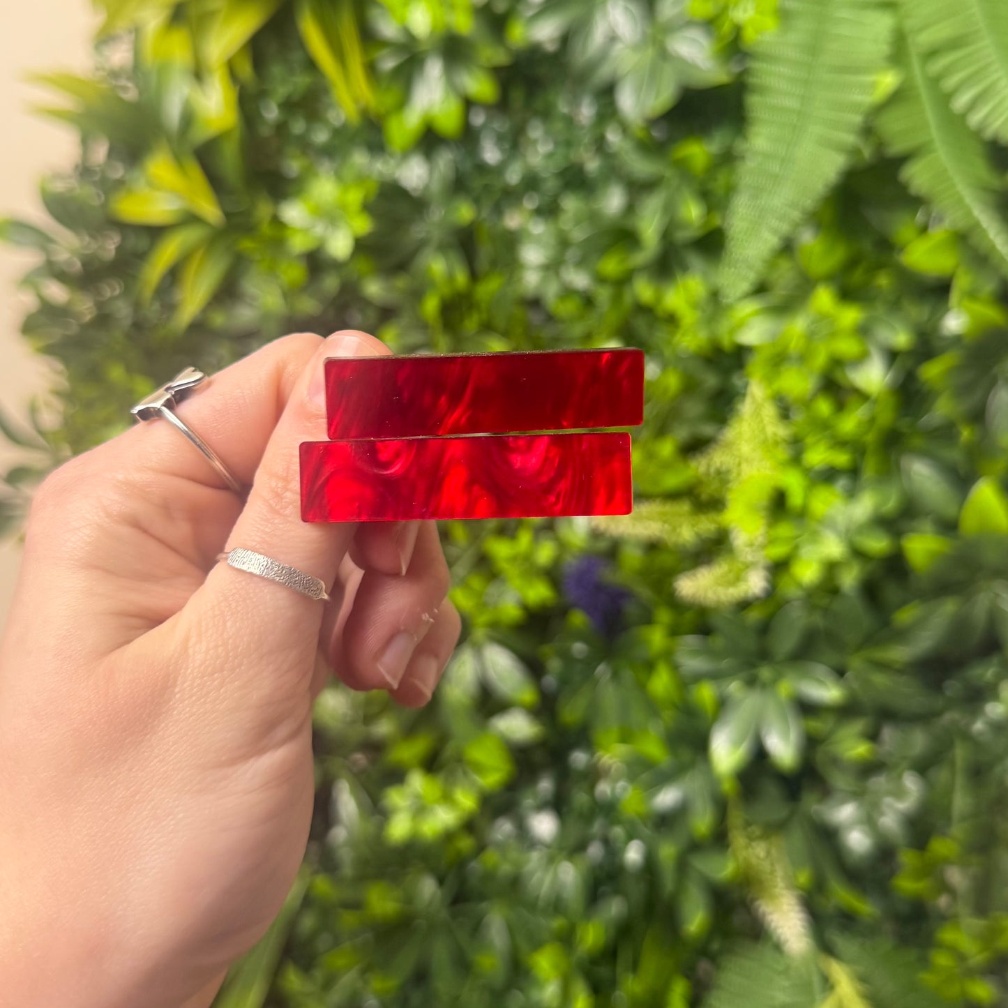 RTS Red Pearl || Bar Clip Duo
