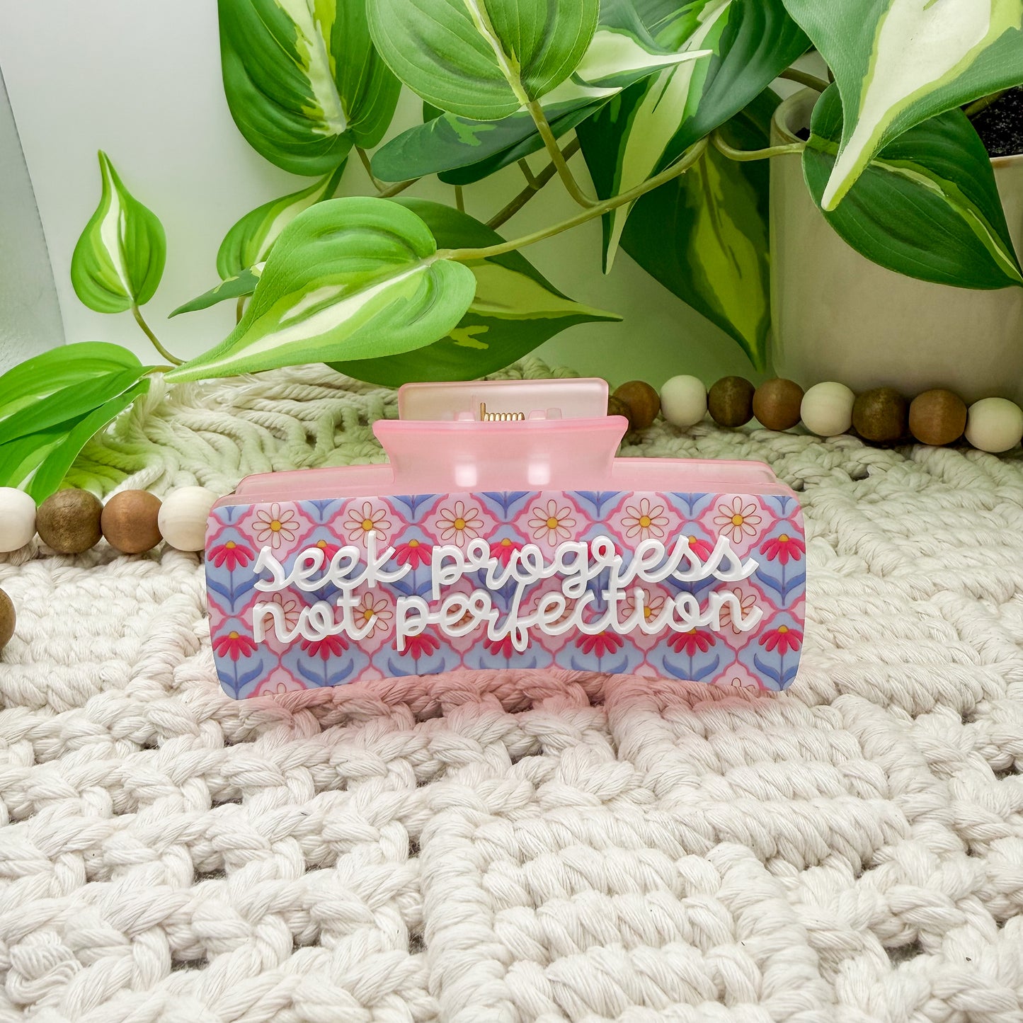 Seek Progress Not Perfection || Claw Clip