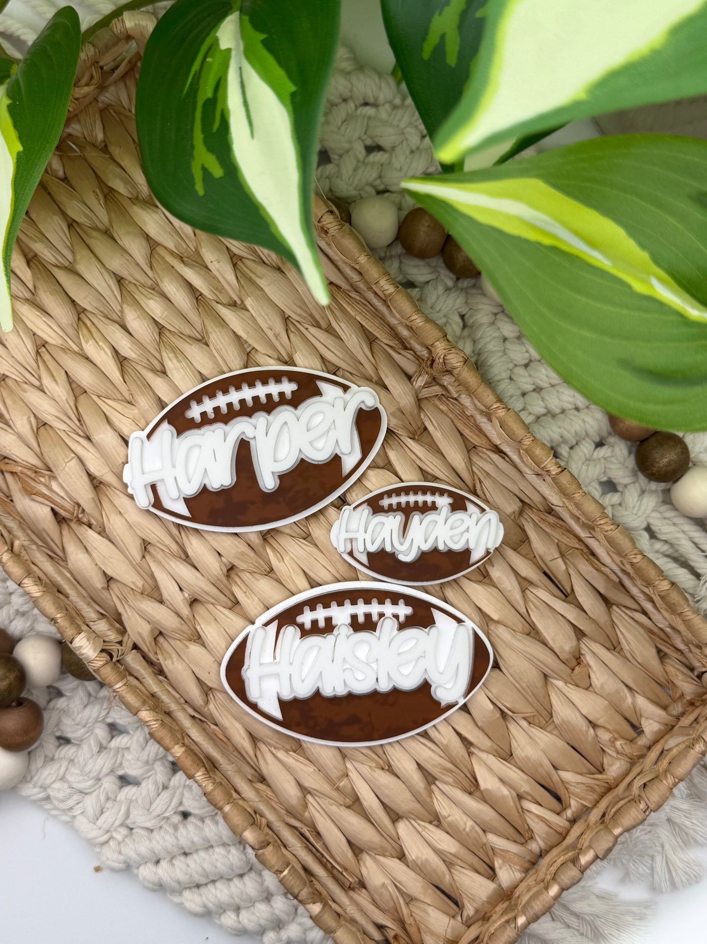 Personalized Frosted Football