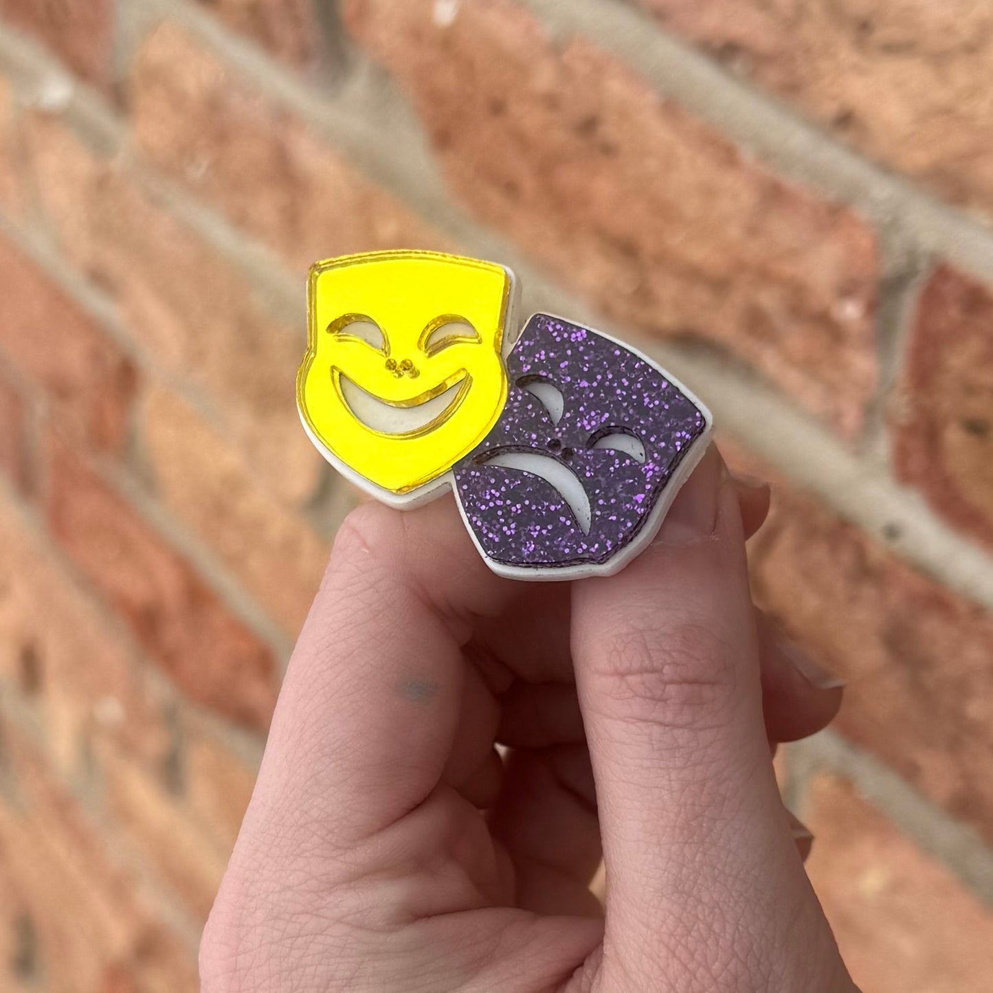 Yellow + Purple Joy + Sorrow Mini || Hair Clip (ws)