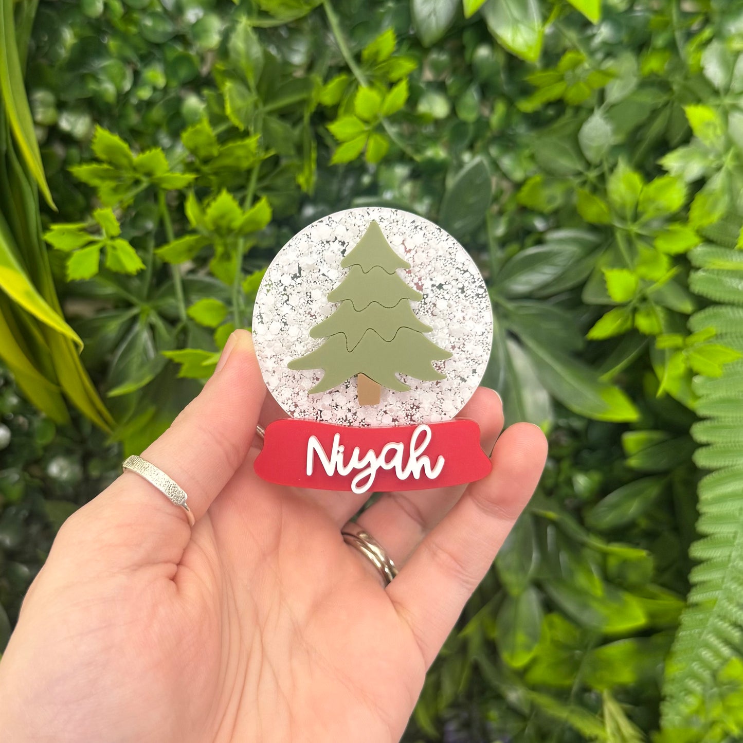 Snow Globe || Hair Clip (ws)