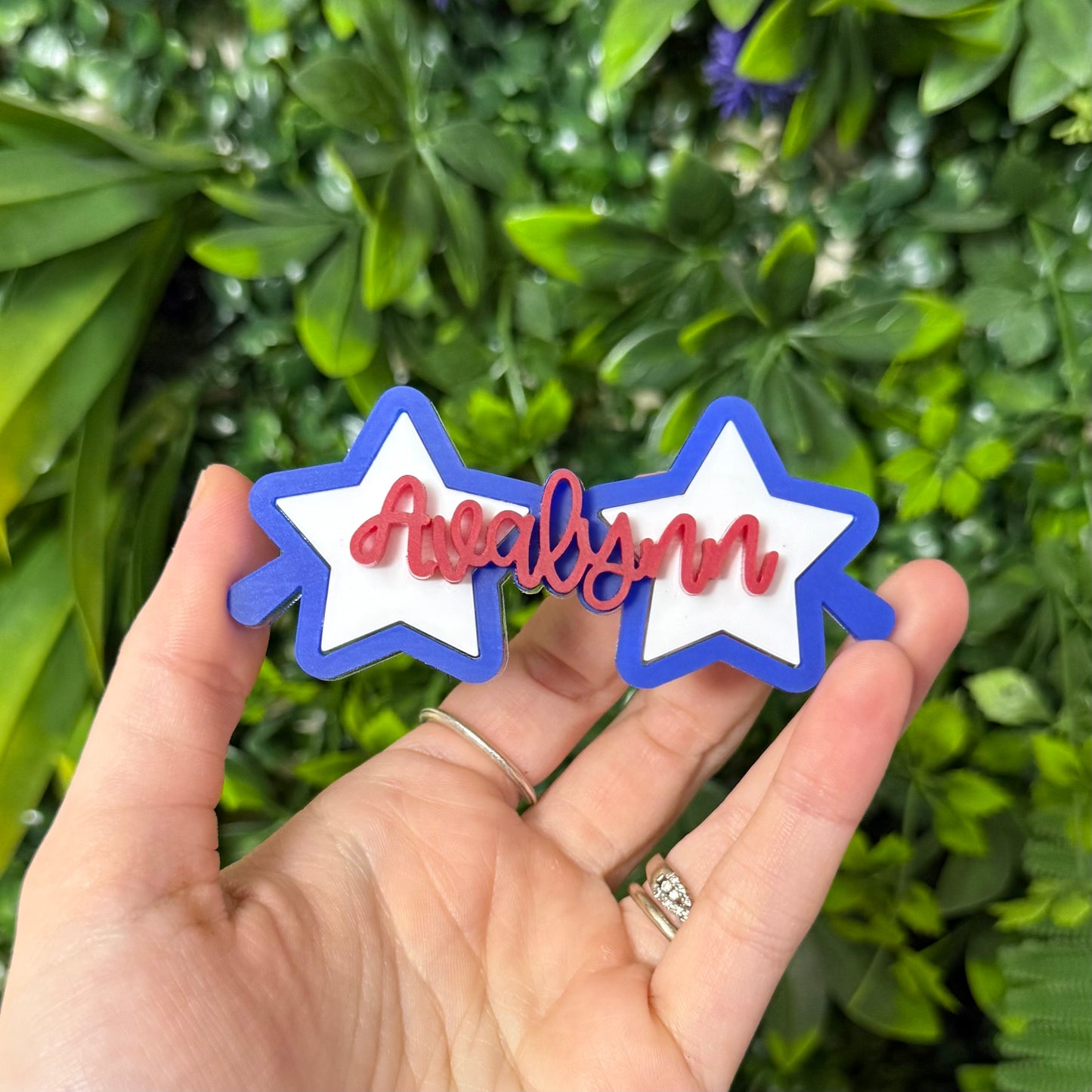 Personalized Star Sunnies || Hair Clip
