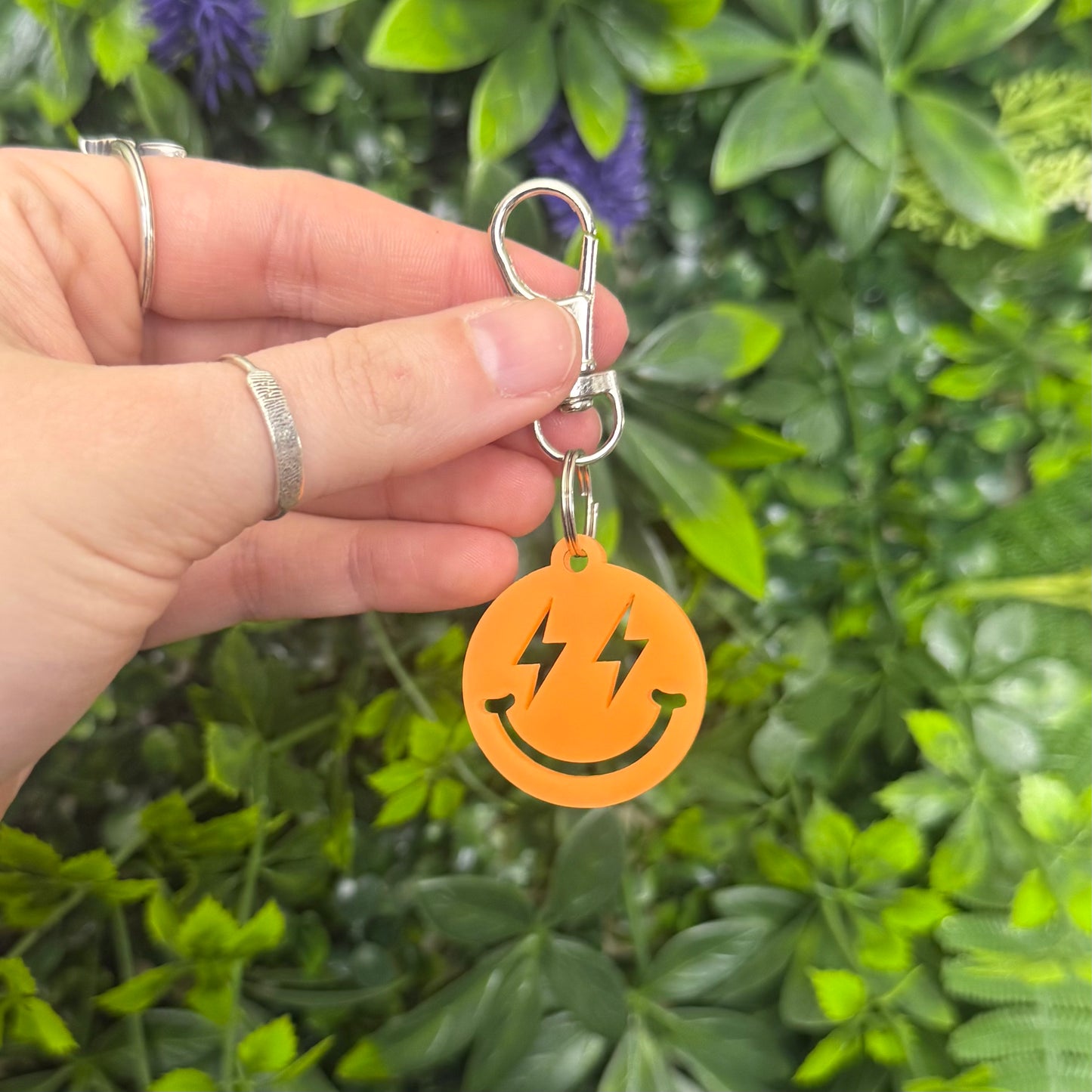 RTS Lightning Bolt Smiley || Keychain