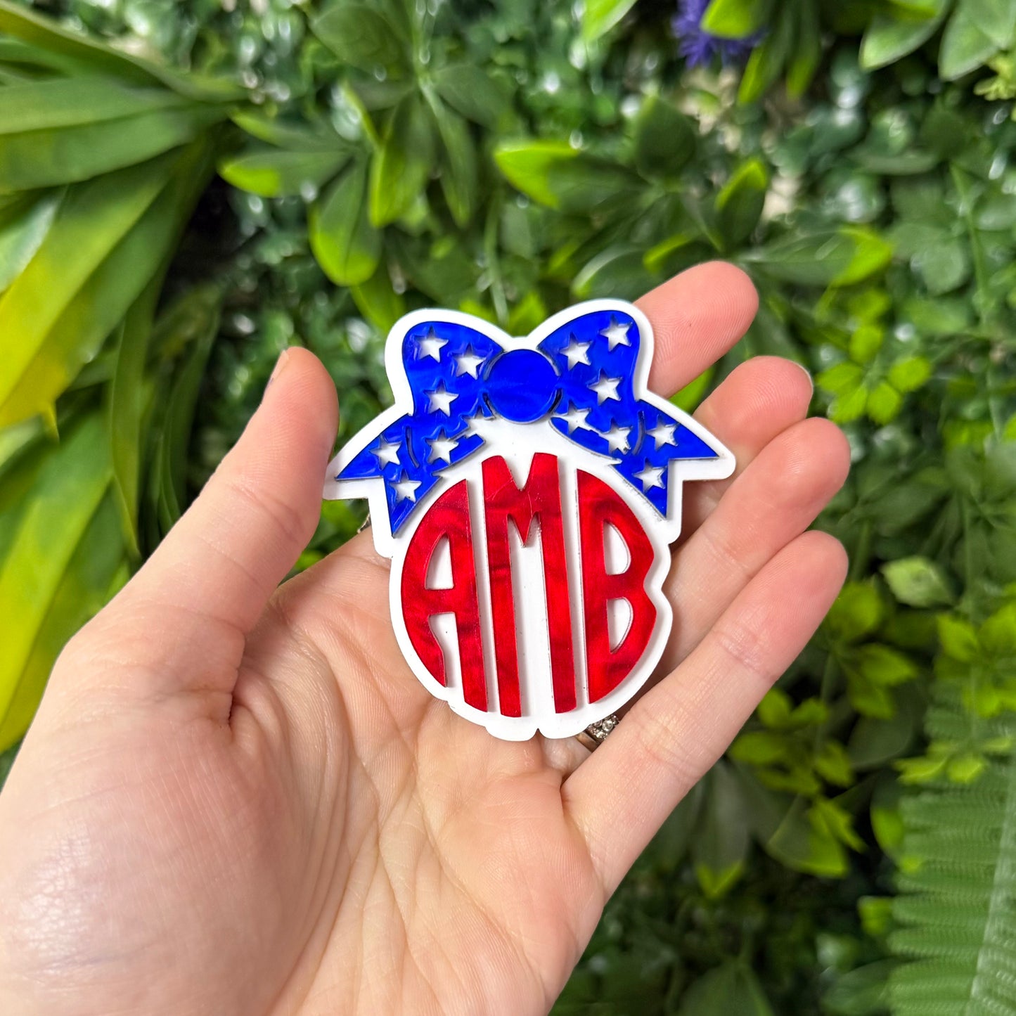 RWB Monogram || Hair Clip (ws)