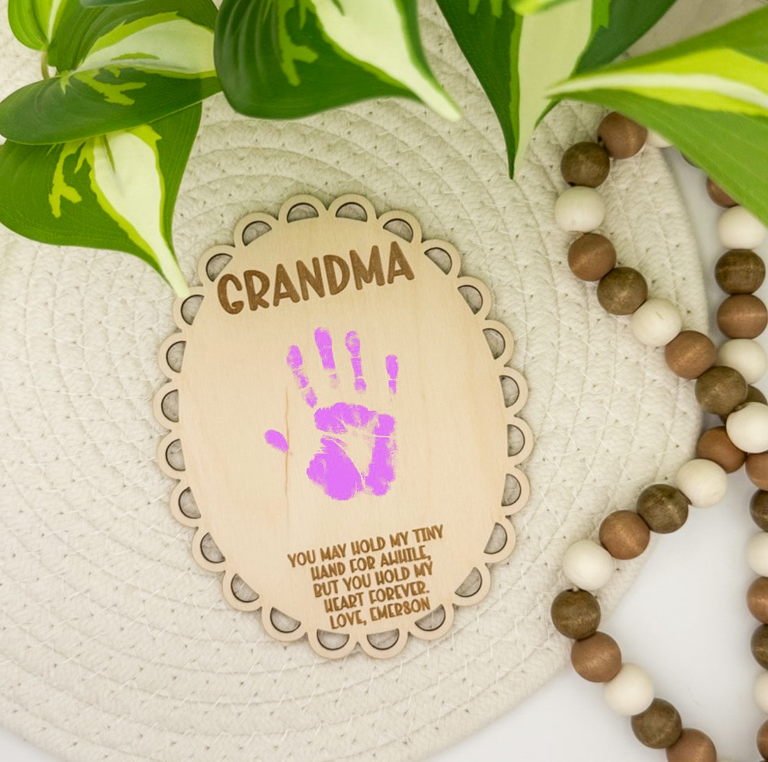 DIY Handprint Mother's Day Plaque