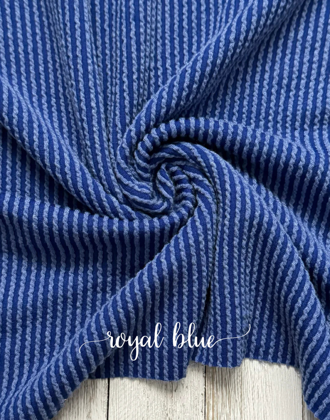 ROYAL BLUE WAVED RIB