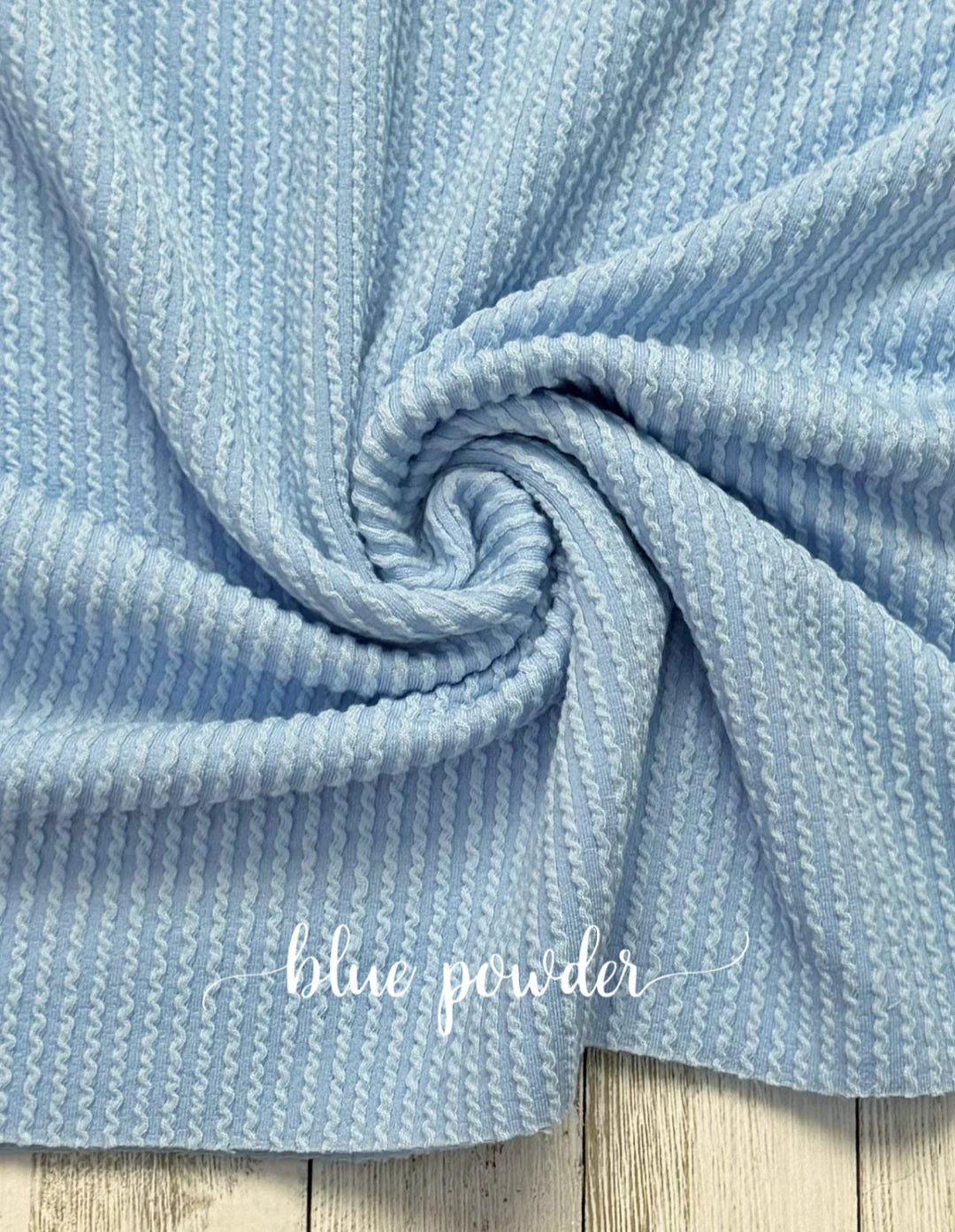 BLUE POWDER WAVED RIB