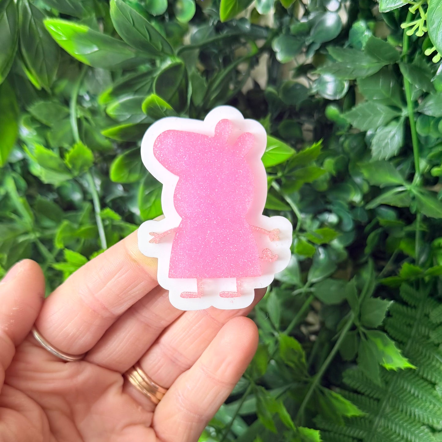 Peppa Silhouette || Hair Clip