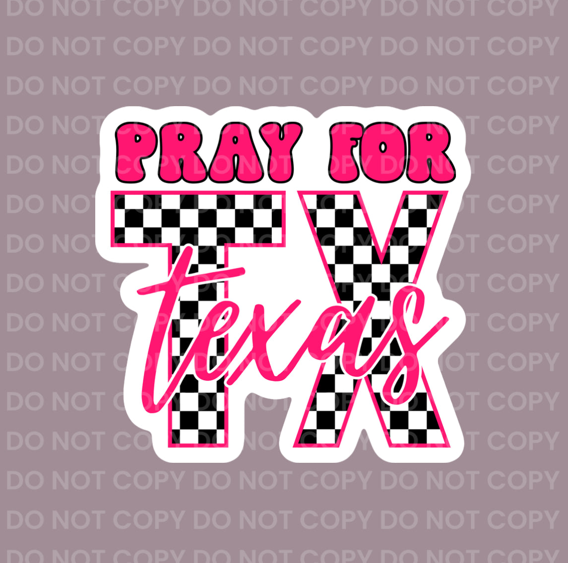 Pray For TX (Pink Check) || Bow Center