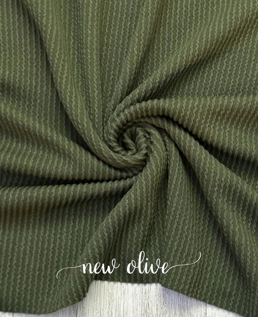 NEW OLIVE WAVED RIB