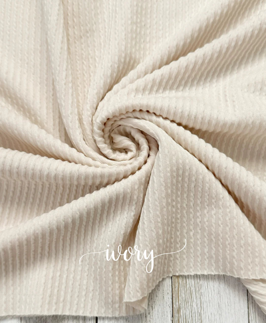 IVORY WAVED RIB