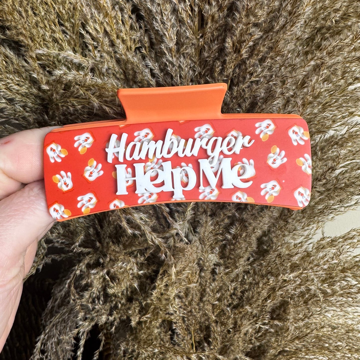 Hamburger Help Me || Claw Clip