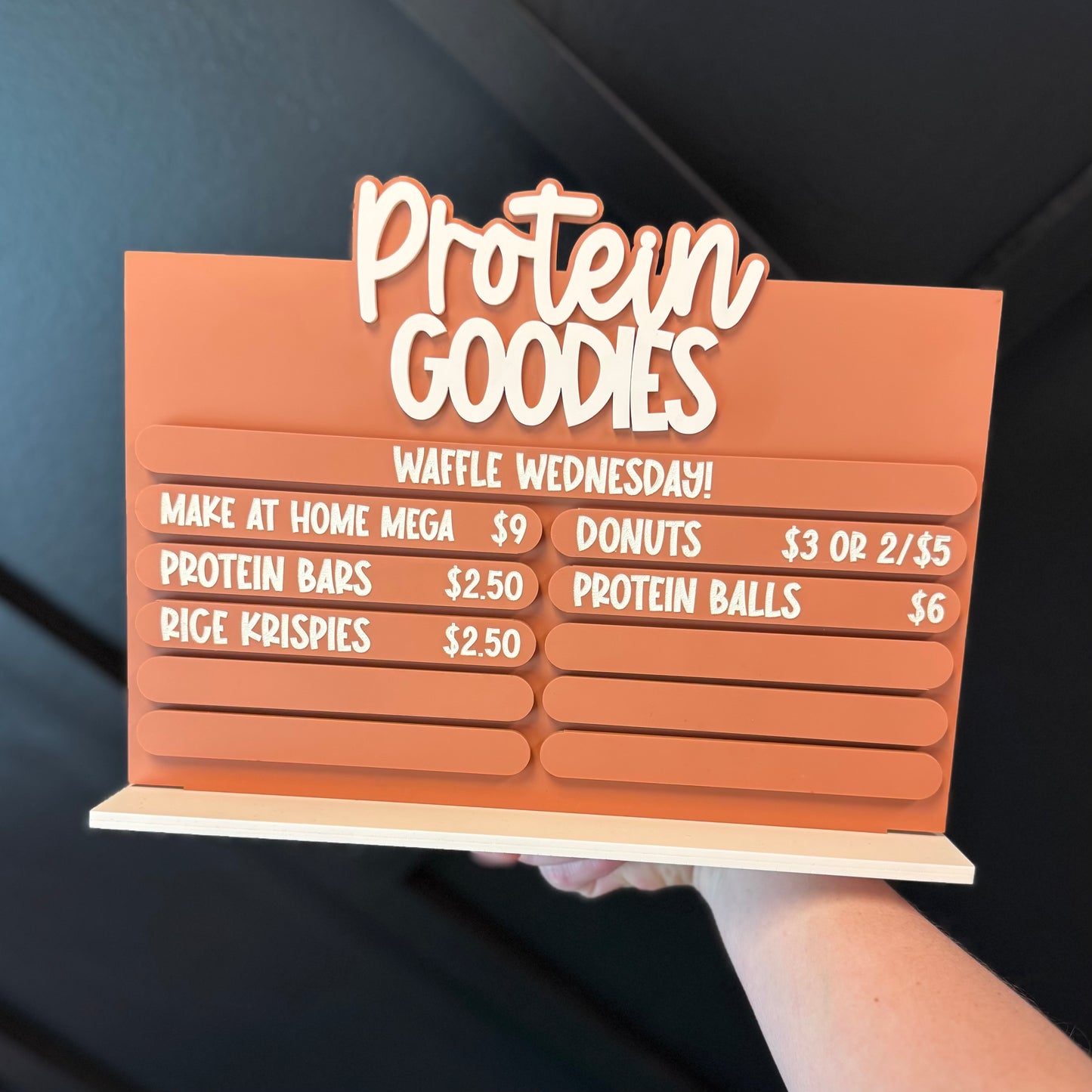 Interchangeable Protein Goodies || Price Sign