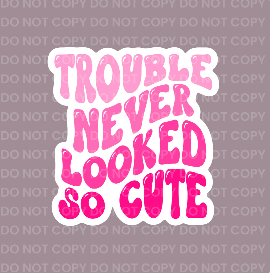 Trouble Never Looked So Cute (pink) || Bow Center