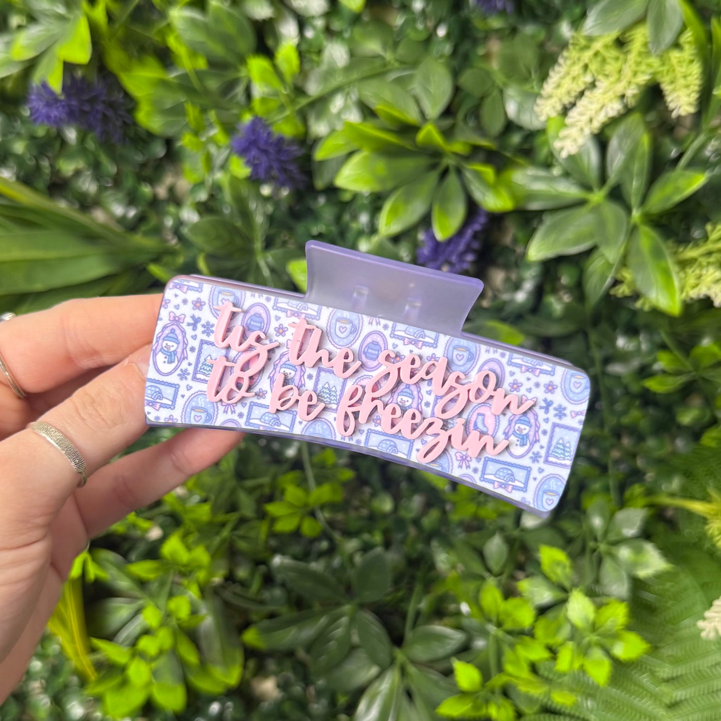 Tis The Season To Be Freezin || Claw Clip