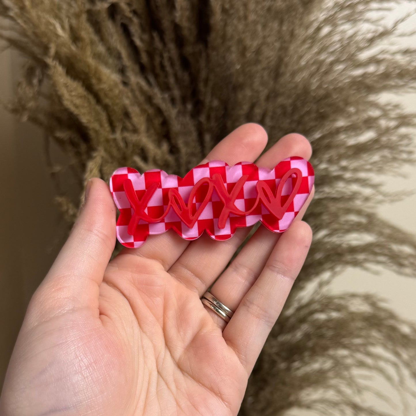 XOXO Checkered || Hair Clip (ws)