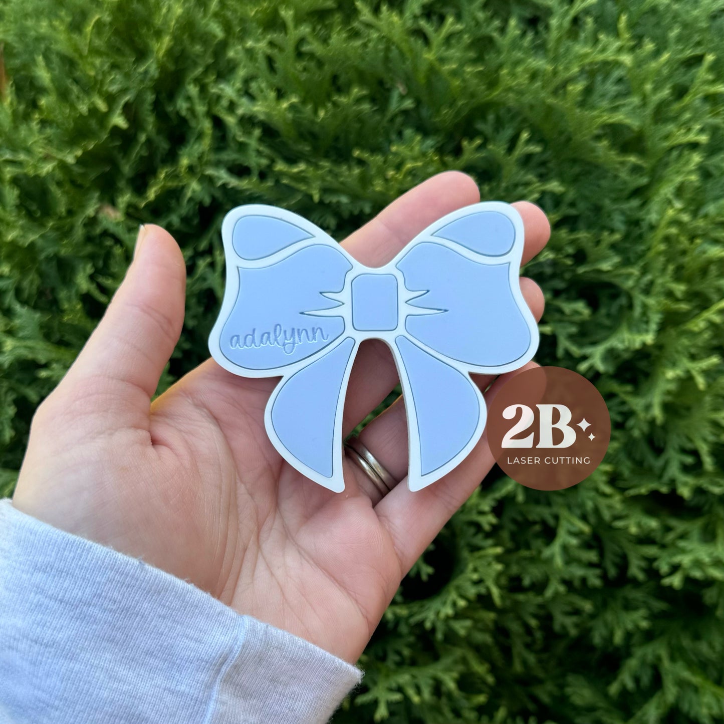 Personalized Bow || Hair Clip (ws)