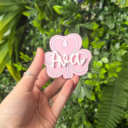 Two Tone Shamrock || Hair Clip