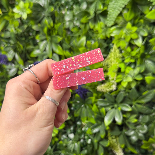 RTS Pink Diamond Dust || Bar Clip Duo