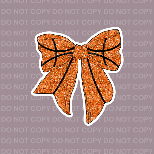 Basketball Bow (faux glitter) || Bow Center
