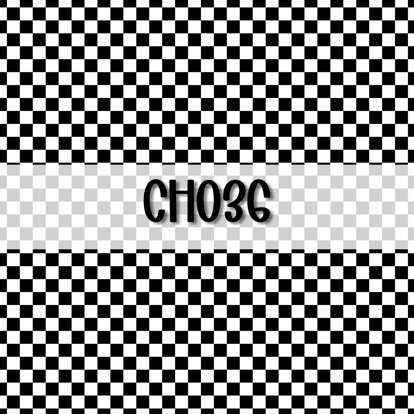 Wavy Checkered Initial || Hair Clip
