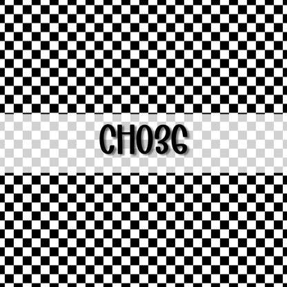 Wavy Checkered Initial || Hair Clip