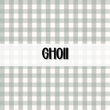 Wavy Gingham Initial || Hair Clip (ws)
