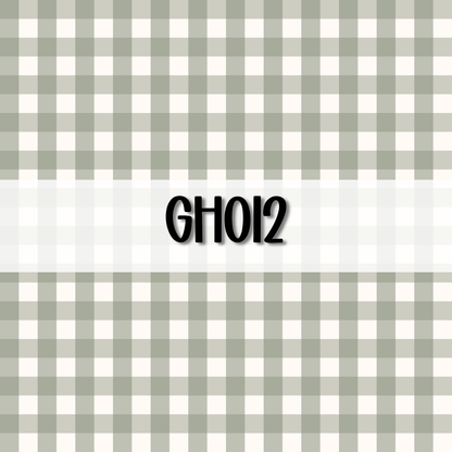 Wavy Gingham Initial || Hair Clip (ws)