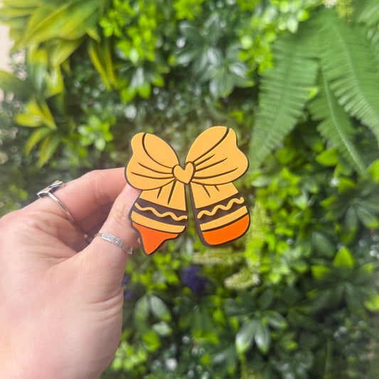 RTS Orange Crayon Bow || Hair Clip