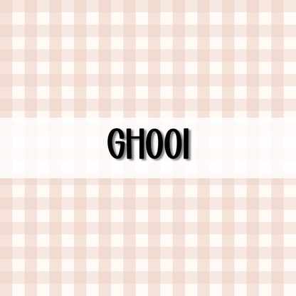 Wavy Gingham Initial || Hair Clip (ws)