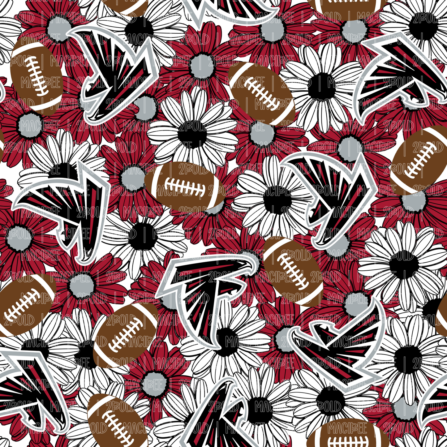 Falcons Flower || Seamless File