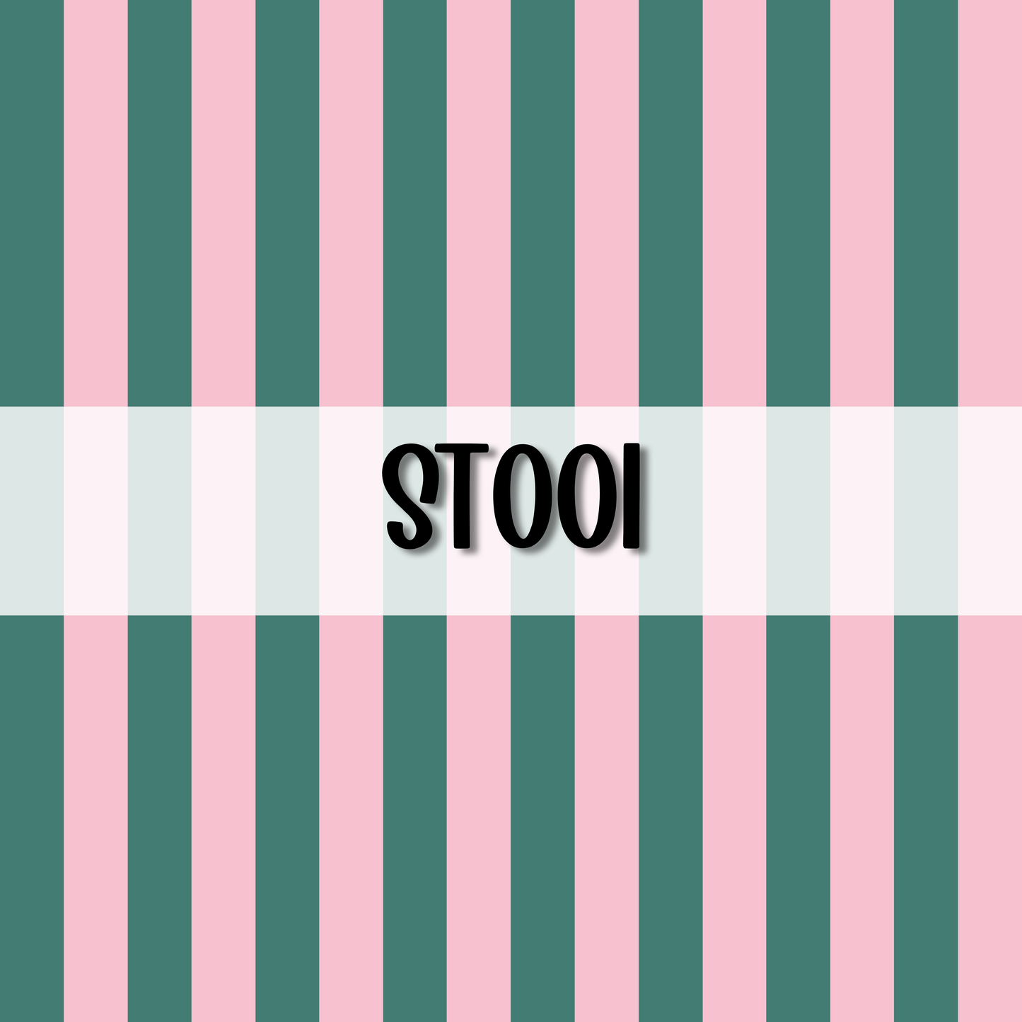 Wavy Striped Initial || Hair Clip (ws)