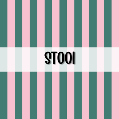 Wavy Striped Initial || Hair Clip (ws)