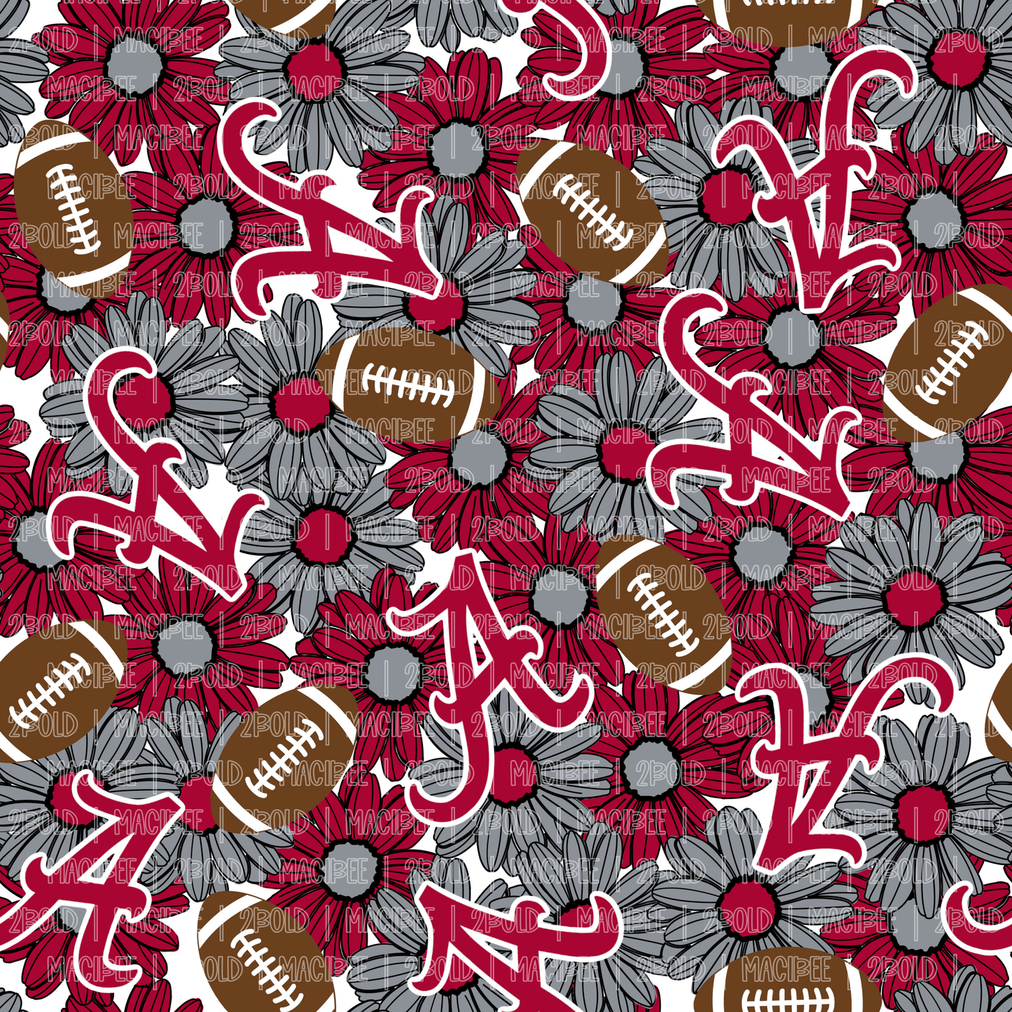 Alabama Flower || Seamless File