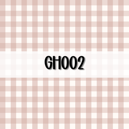 Wavy Gingham Initial || Hair Clip (ws)