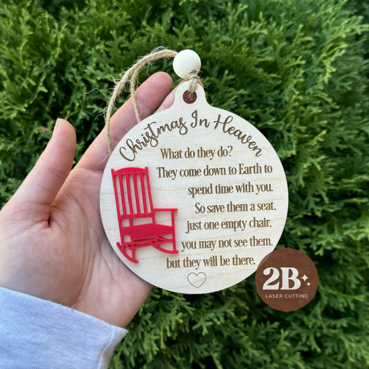 Christmas in Heaven || Wooden Ornament