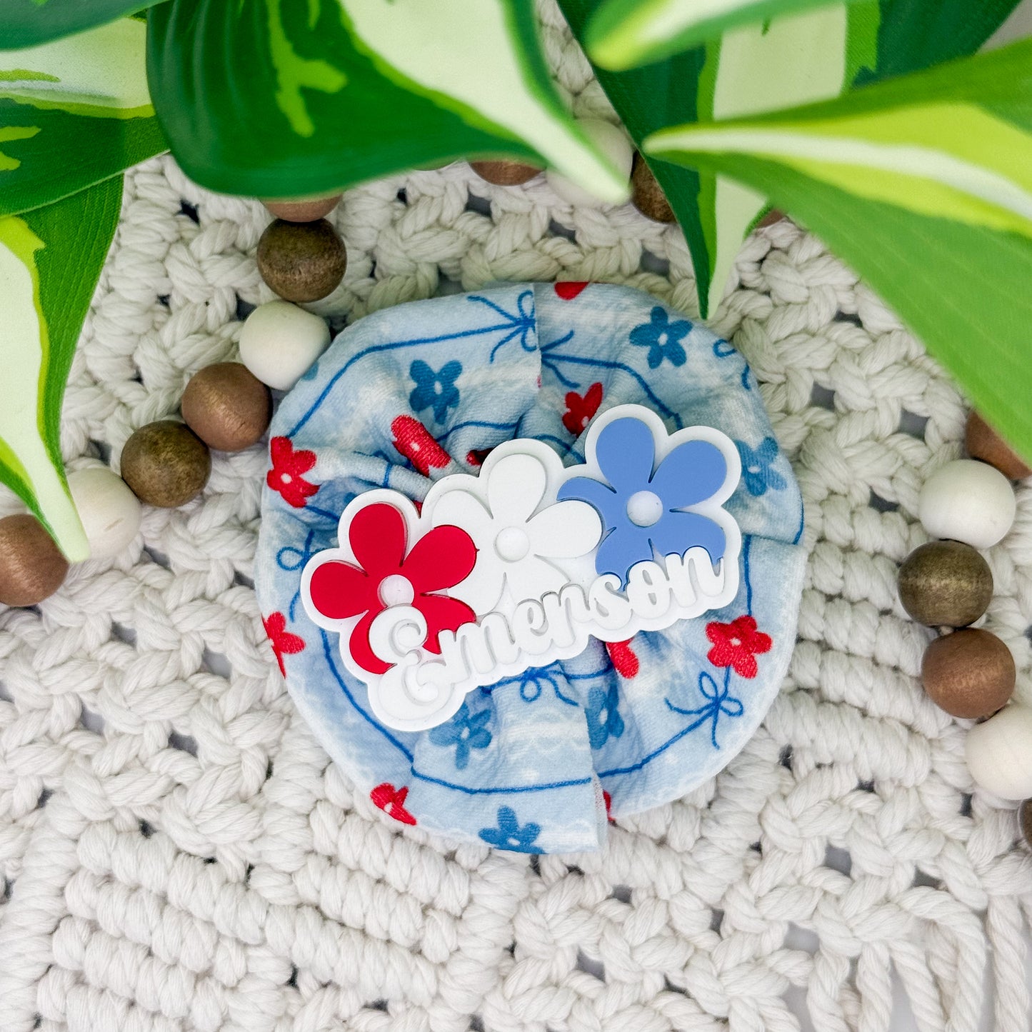 RWB Flower || Hair Clip