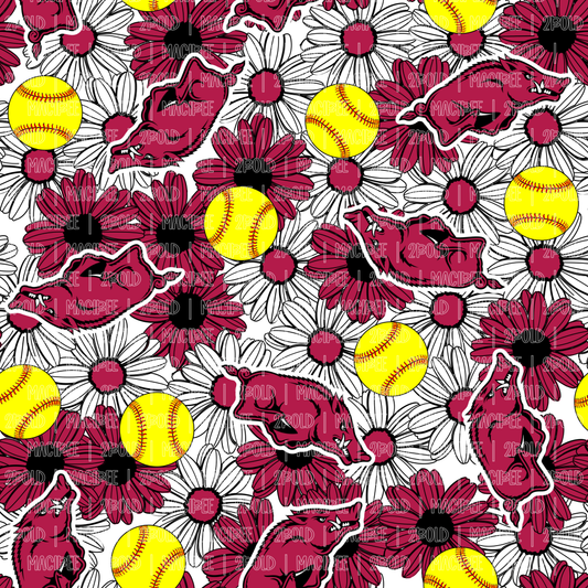 Razorbacks Flower || Seamless File