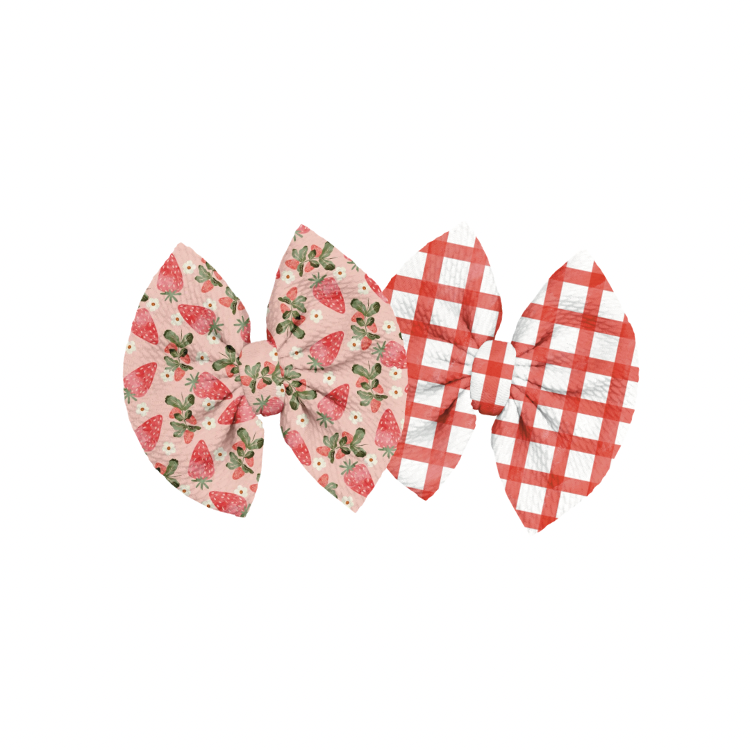 Watercolor Strawberry Duo