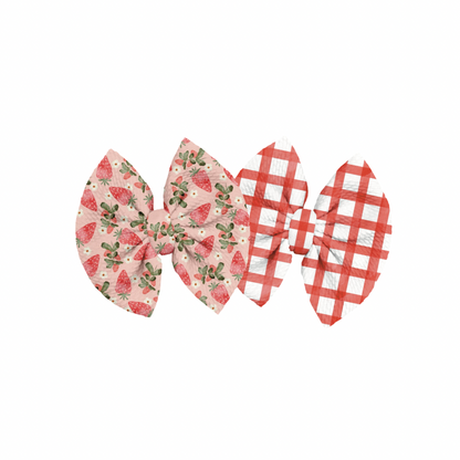 Watercolor Strawberry Duo