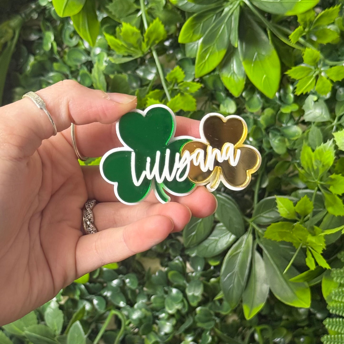 Mirror Shamrock || Hair Clip