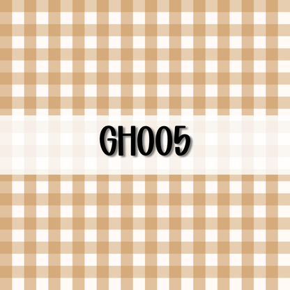 Wavy Gingham Initial || Hair Clip (ws)
