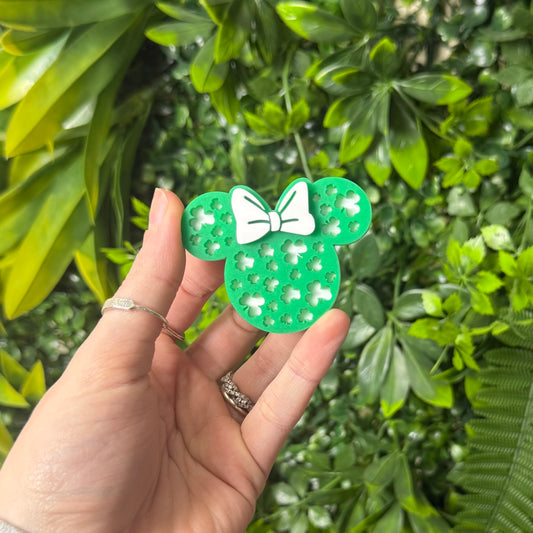 Minnie Mouse Clover || Hair Clip