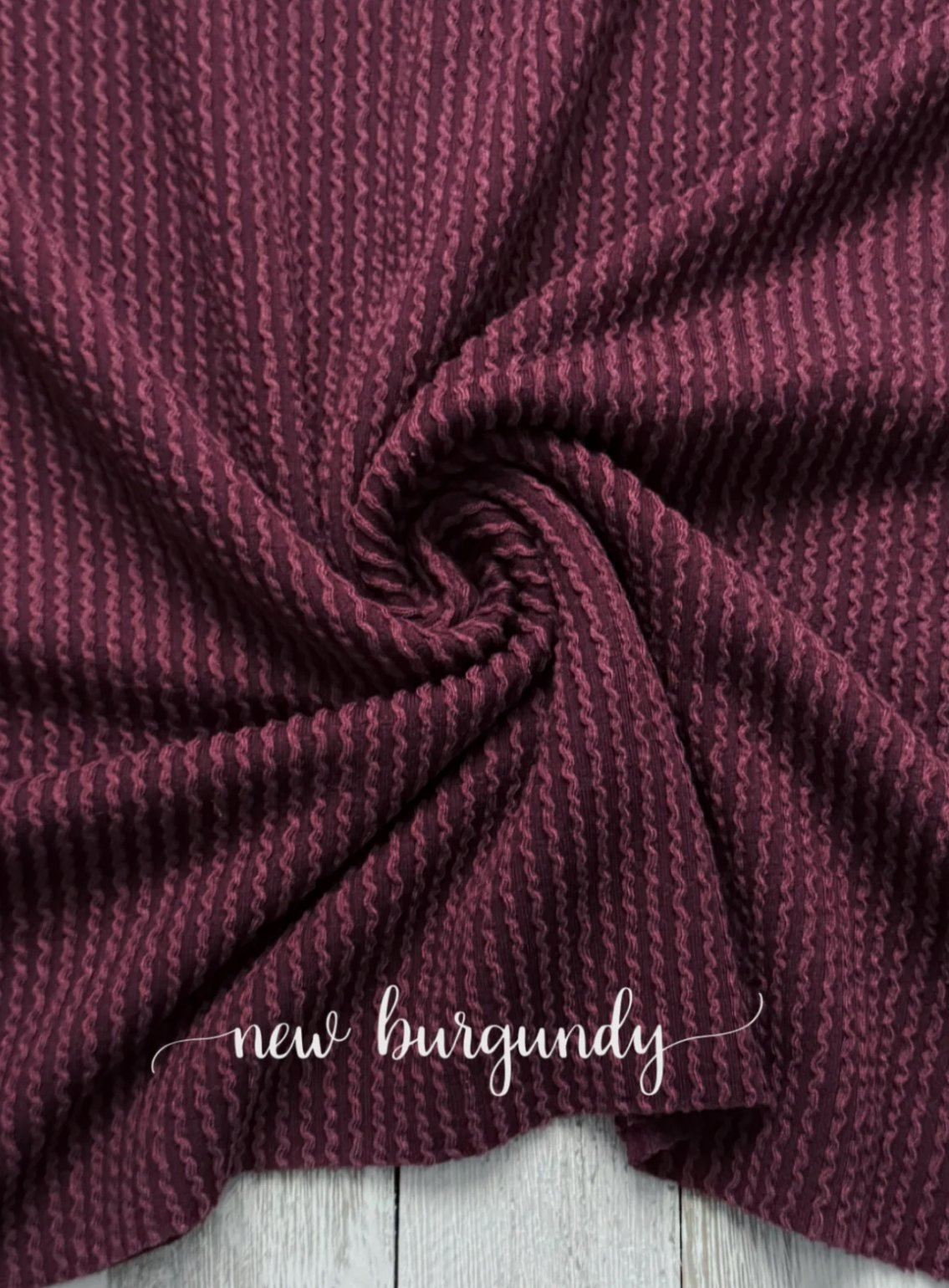 NEW BURGUNDY WAVED RIB