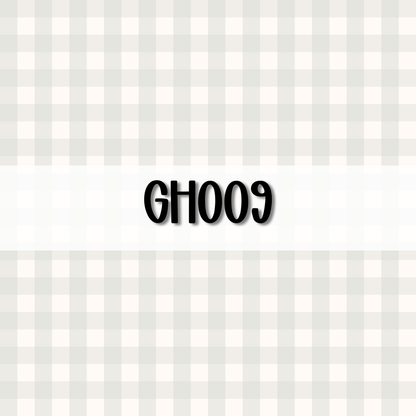 Wavy Gingham Initial || Hair Clip (ws)