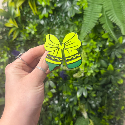 RTS Green Crayon Bow || Hair Clip